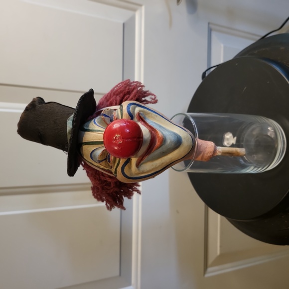 Other - Antique Hand Carved and Painted Puppet Clown Head 🤡